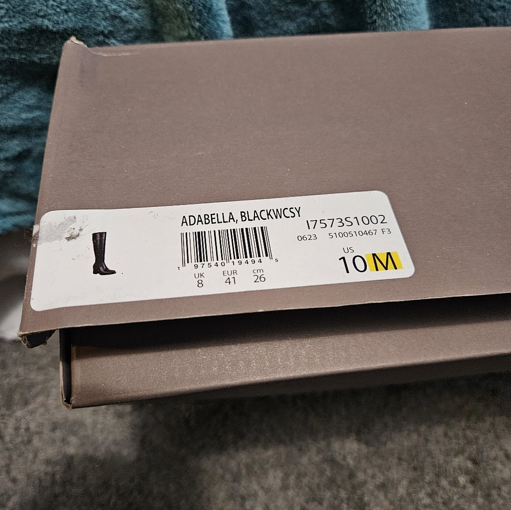 Franco Sarto Black Leather Knee High Wide Calf Boots - Picture 6 of 7